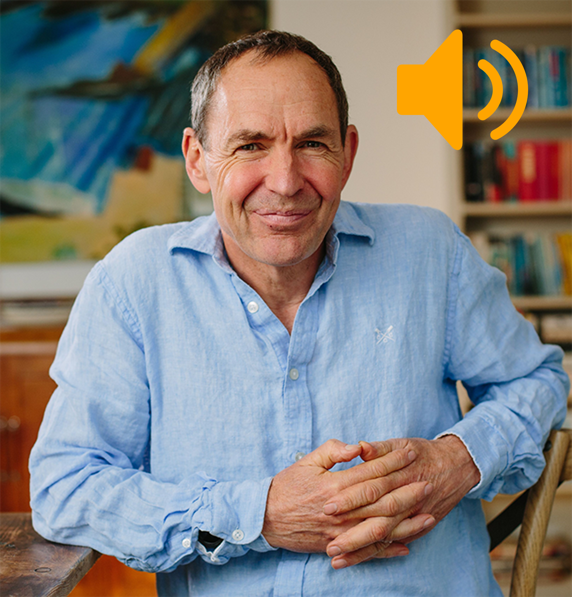 Mike Berners-Lee headshot with sound icon